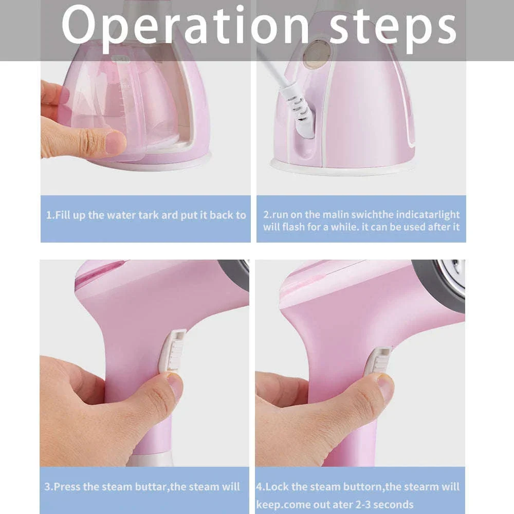 Handheld Garment Steamer 1500W for Wrinkle-Free Clothes - Image 3