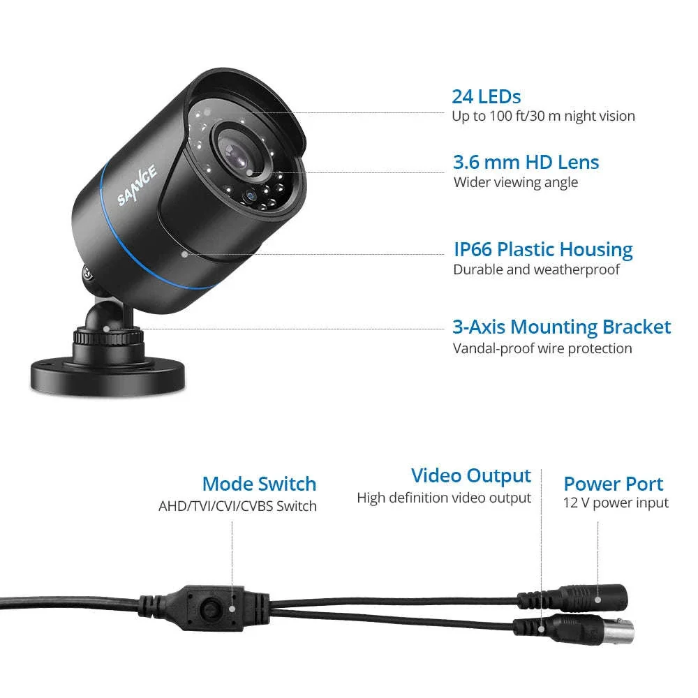 1080P Outdoor Bullet Security Camera with 100ft Night Vision - Image 6