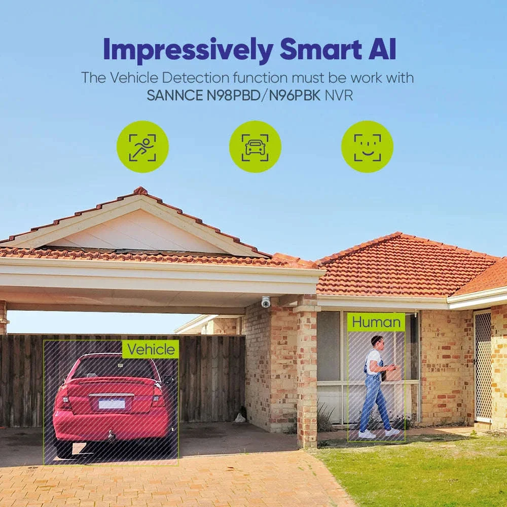 SANNCE 4K PoE Security Camera with Audio, Night Vision, IP66 - Image 3