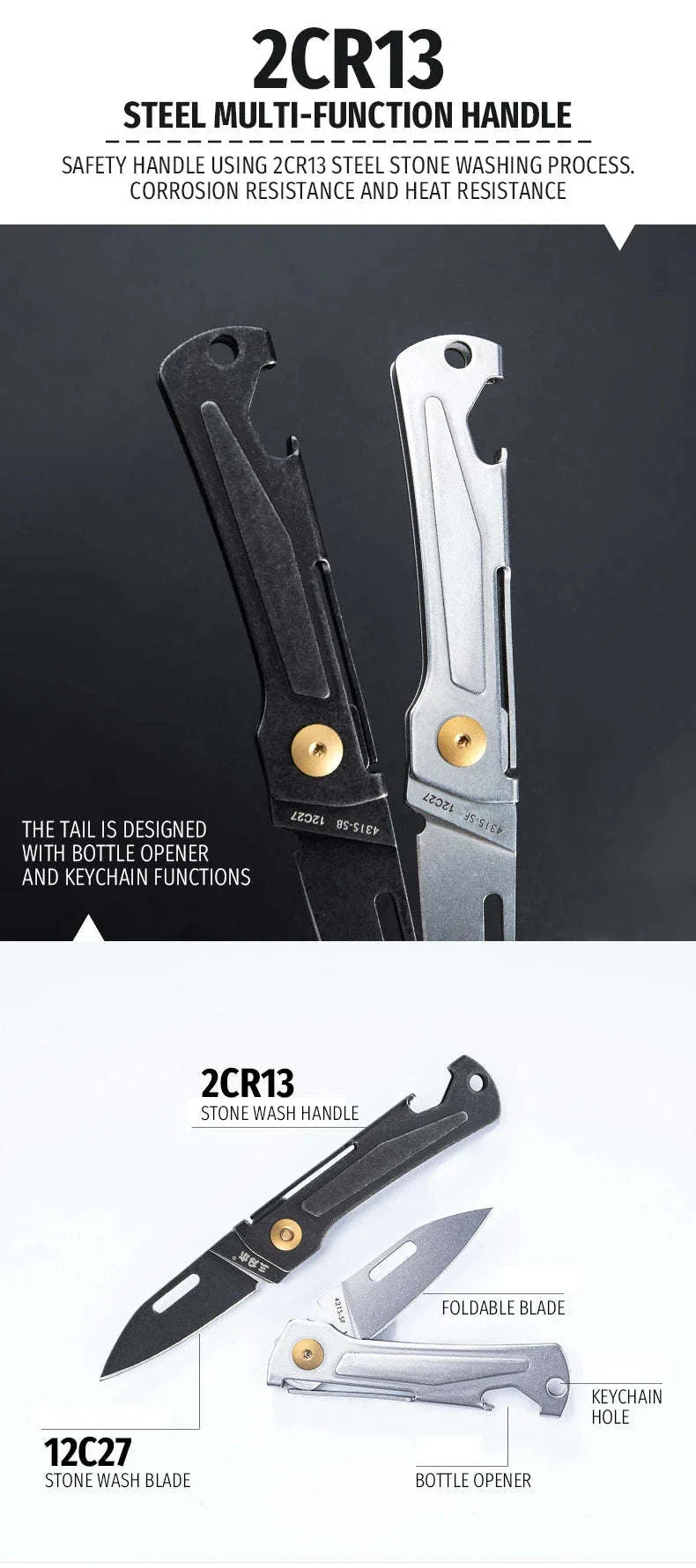 SANRENMU 431S Folding Pocket Knife for Everyday Carry - Image 10