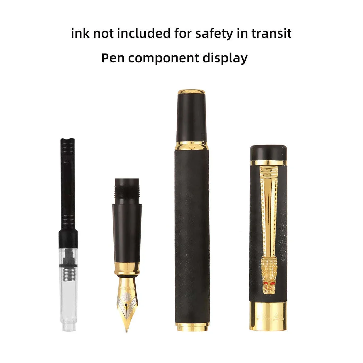 Scrub Metal Fountain Pen with 0.5mm Iridium Nib - Image 3