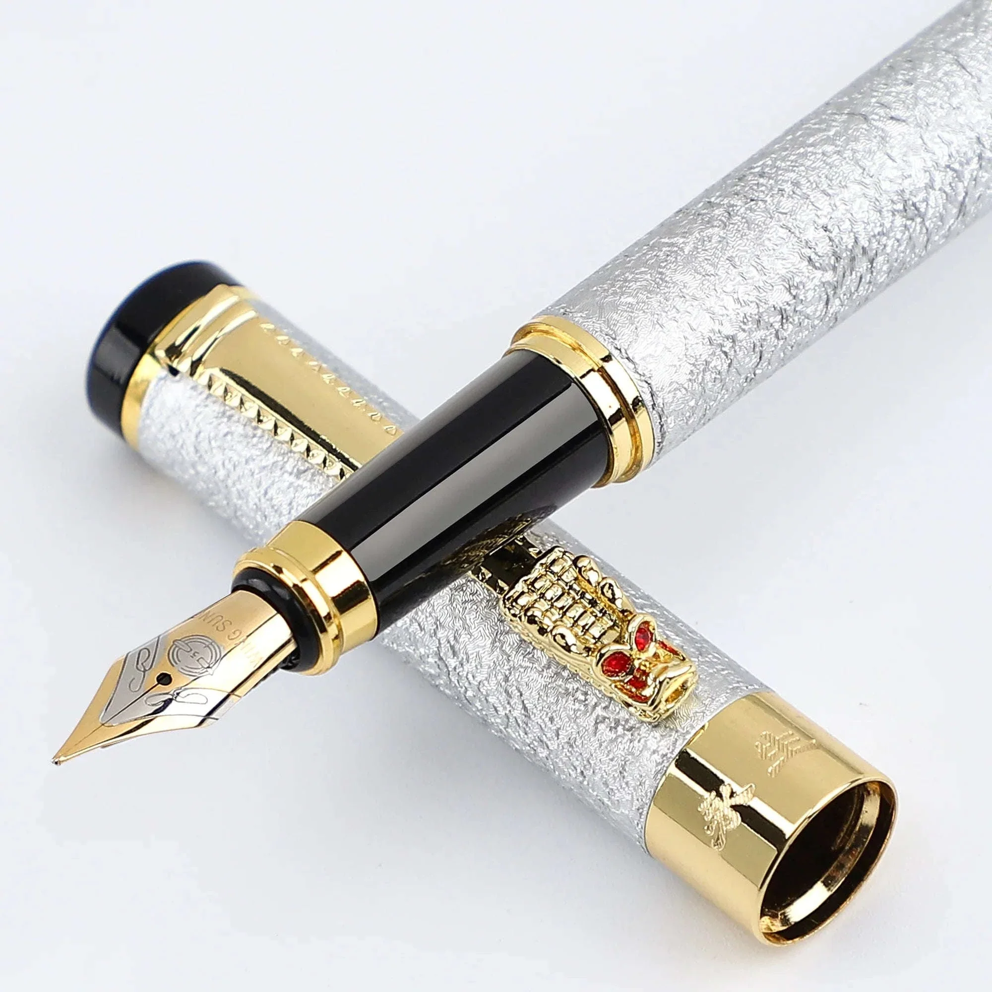 Scrub Metal Fountain Pen with 0.5mm Iridium Nib - Image 4