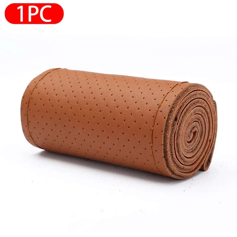 Genuine Leather Steering Wheel Cover - Image 18