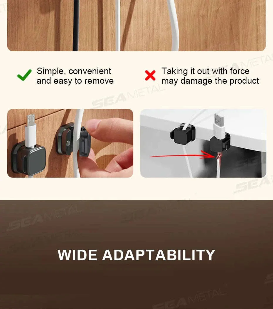 10-Piece Self-Adhesive Magnetic Cable Clips - Image 11