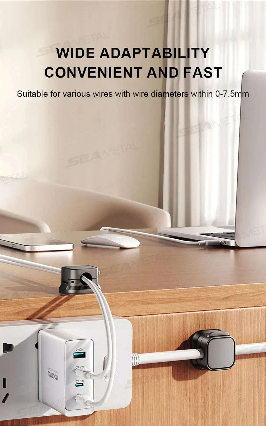 10-Piece Self-Adhesive Magnetic Cable Clips - Image 12