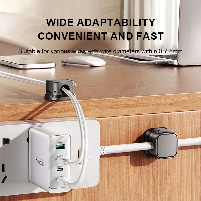 10-Piece Self-Adhesive Magnetic Cable Clips - Image 3