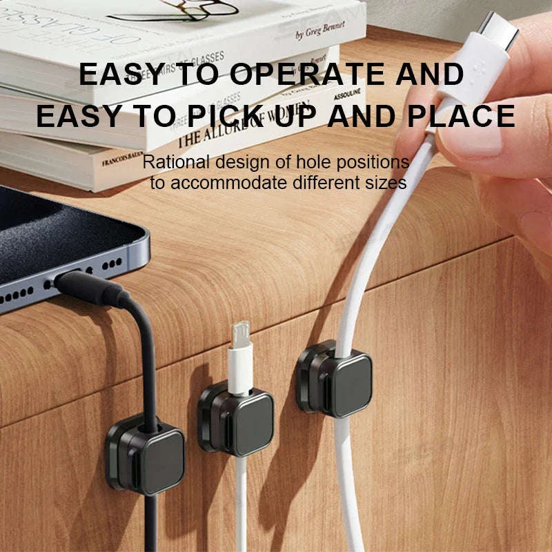 10-Piece Self-Adhesive Magnetic Cable Clips - Image 4