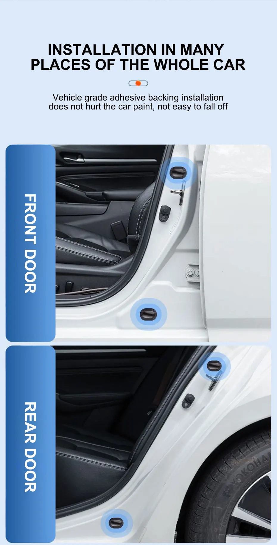 12-Piece Car Door Shock Absorber Pads - Image 12
