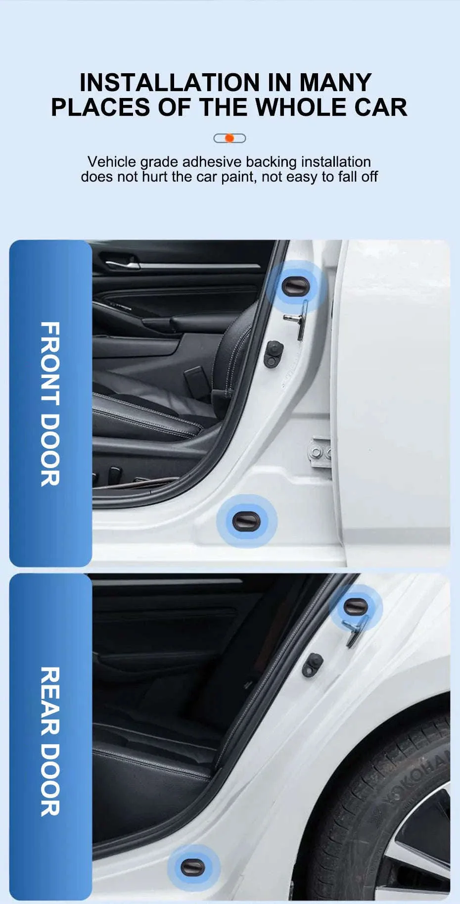 12-Piece Car Door Shock Absorber Cushion Stickers - Image 10