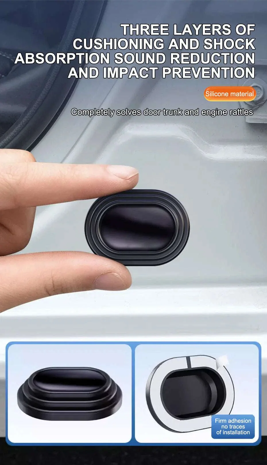 12-Piece Car Door Shock Absorber Cushion Stickers - Image 9