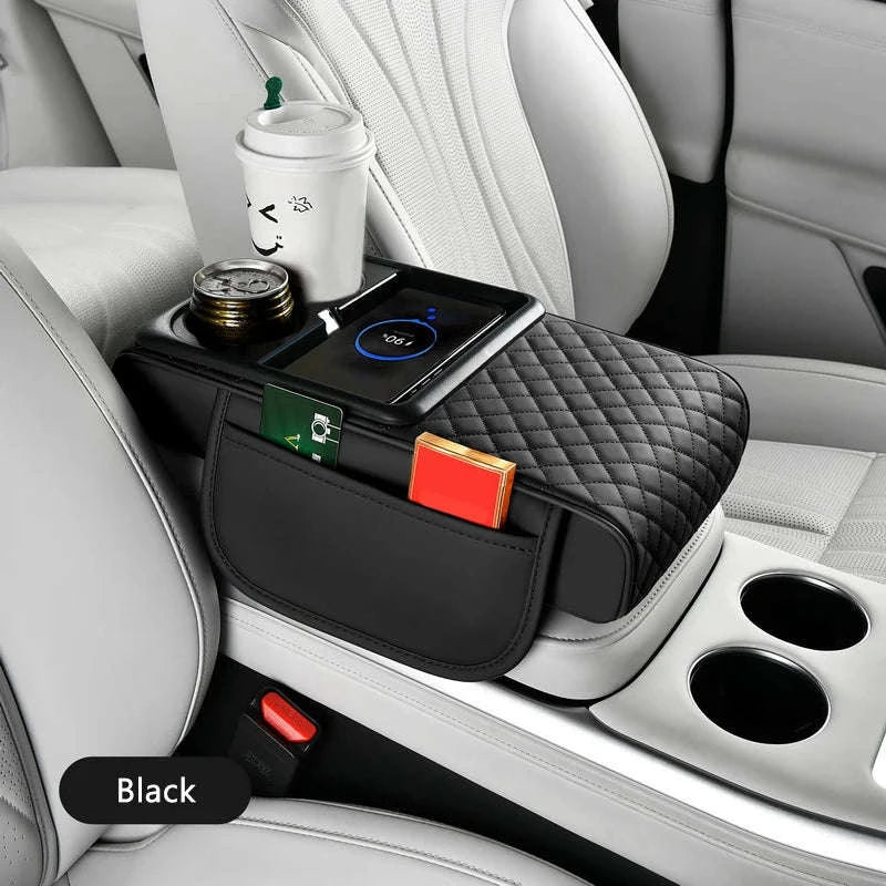 15W Wireless Charging Car Arm Rest Cushion - Image 23