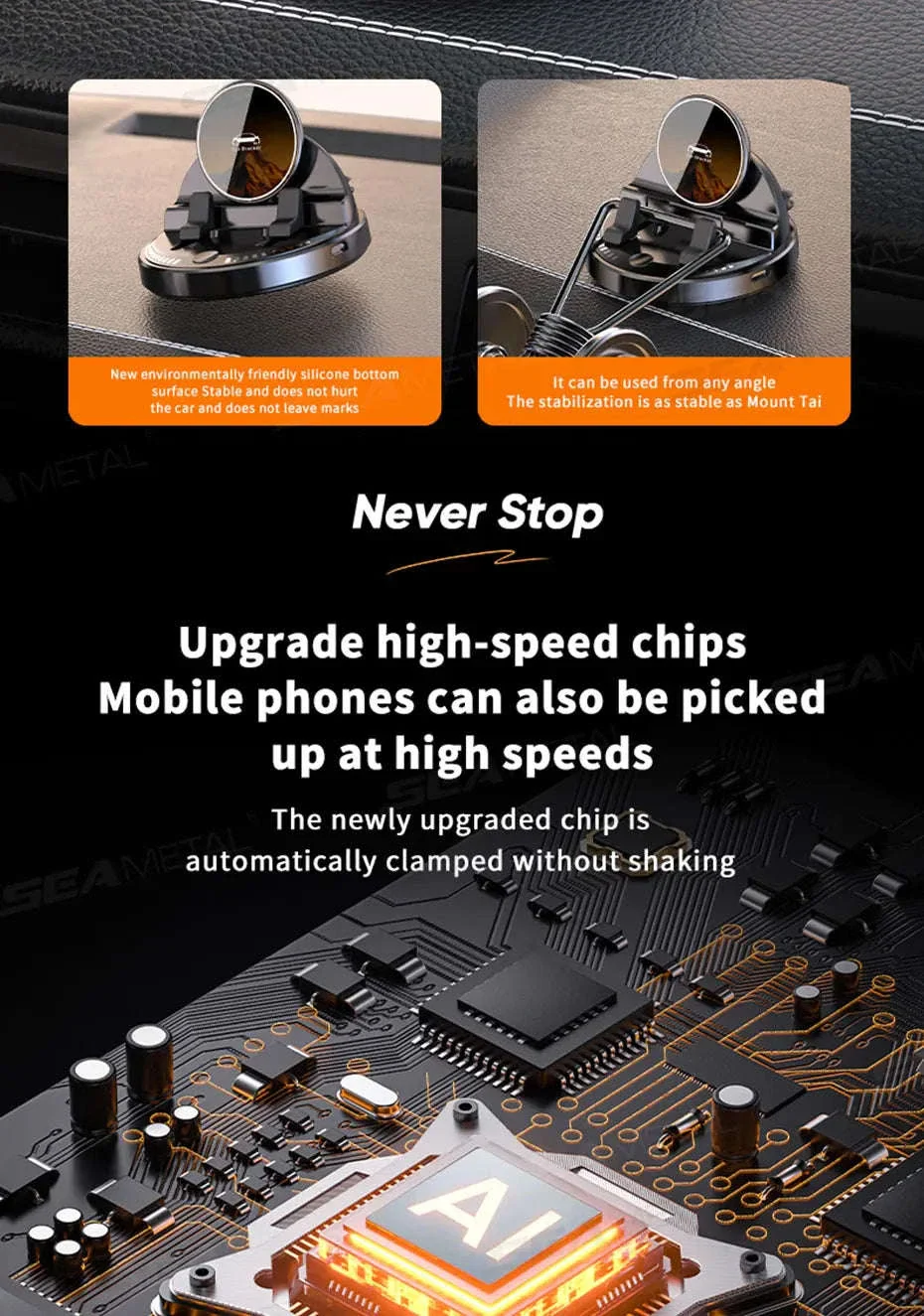 15W Wireless Charging Car Phone Mount - Image 10