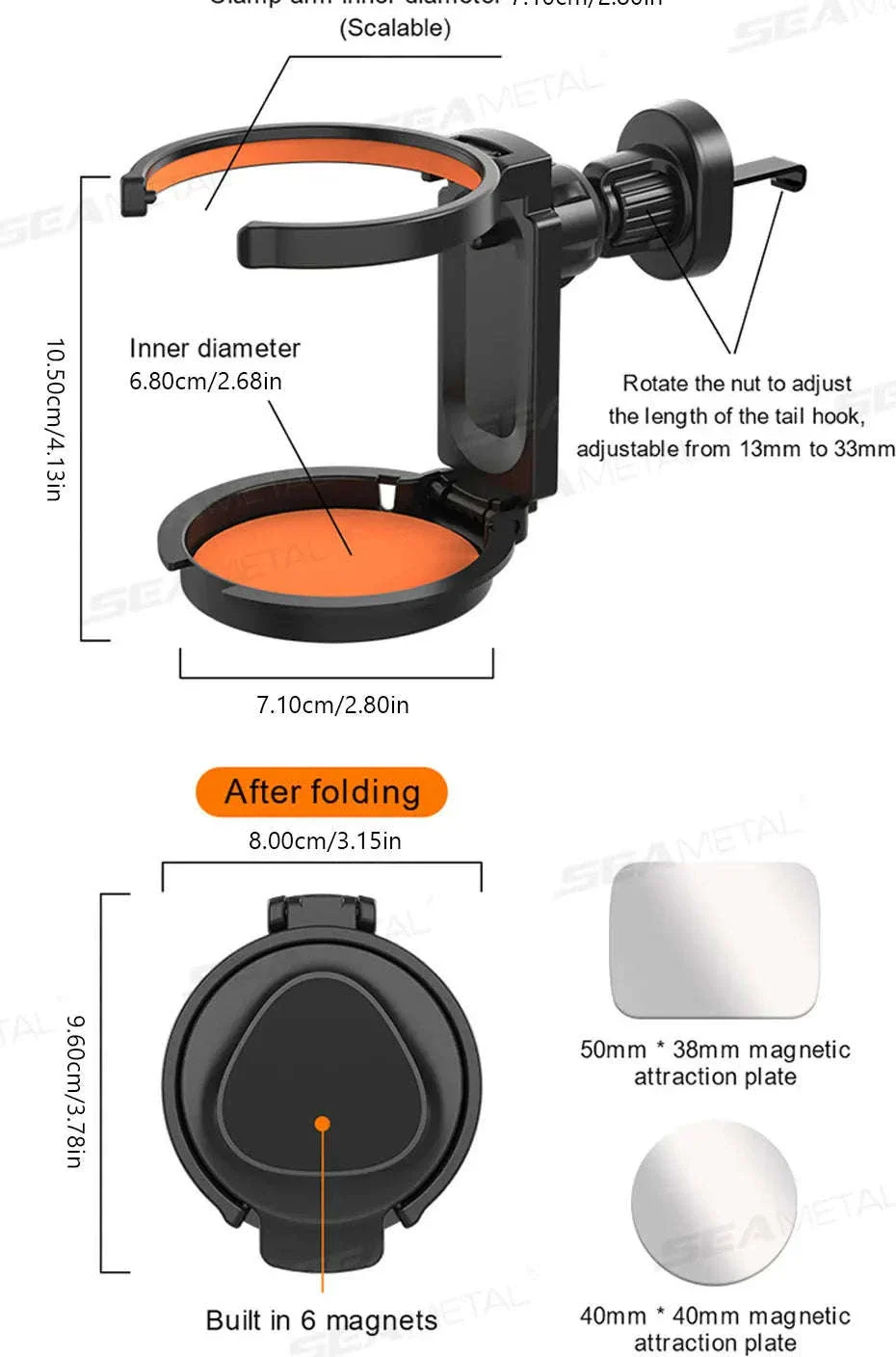 2-in-1 Car Cup Holder and Magnetic Phone Mount - Image 18