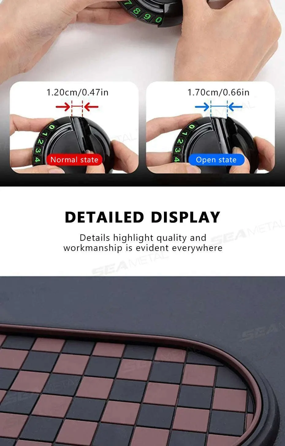 2-in-1 Dashboard Anti-Slip Mat with 360-Degree Rotating Phone Holder - Image 18
