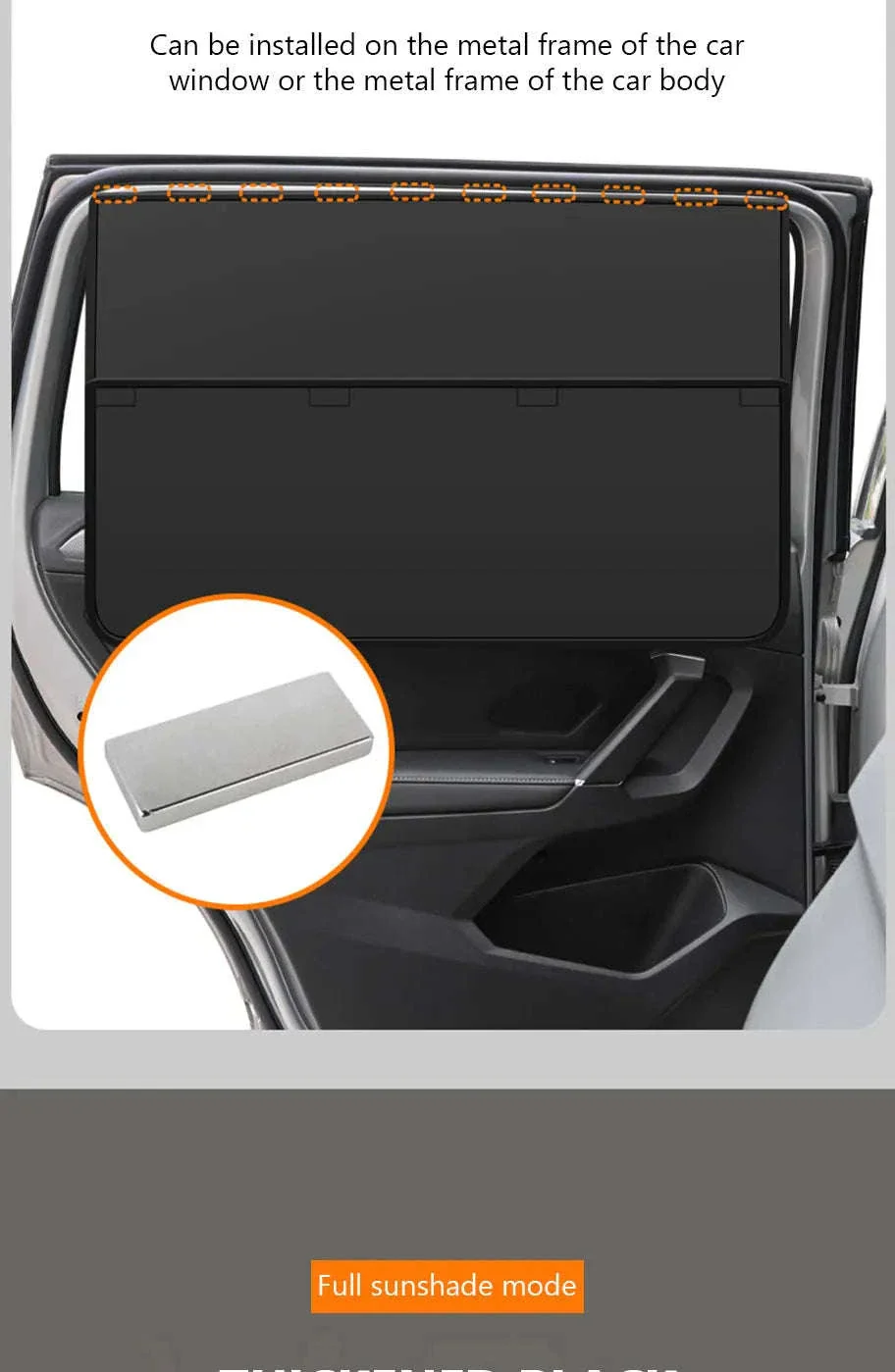 2-Section Magnetic Car Side Window Sun Shade - Image 13