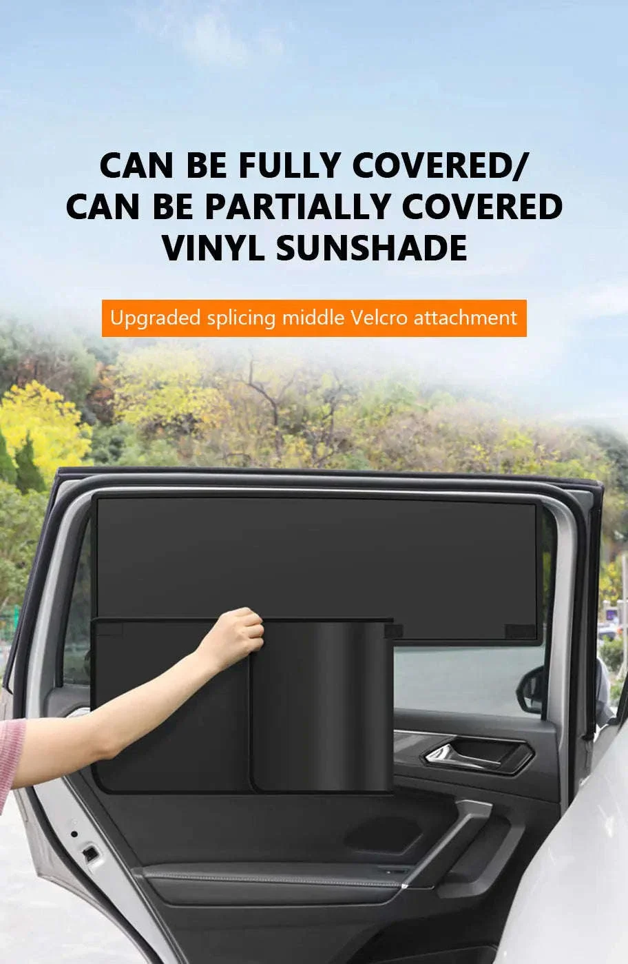 2-Section Magnetic Car Side Window Sun Shade - Image 7