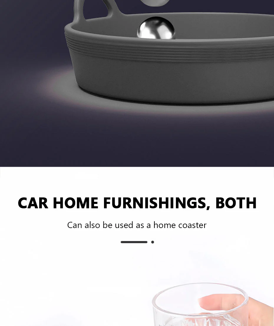 2-Piece Anti-Slip Car Coaster Silicone Drink Holder Pads - Image 10