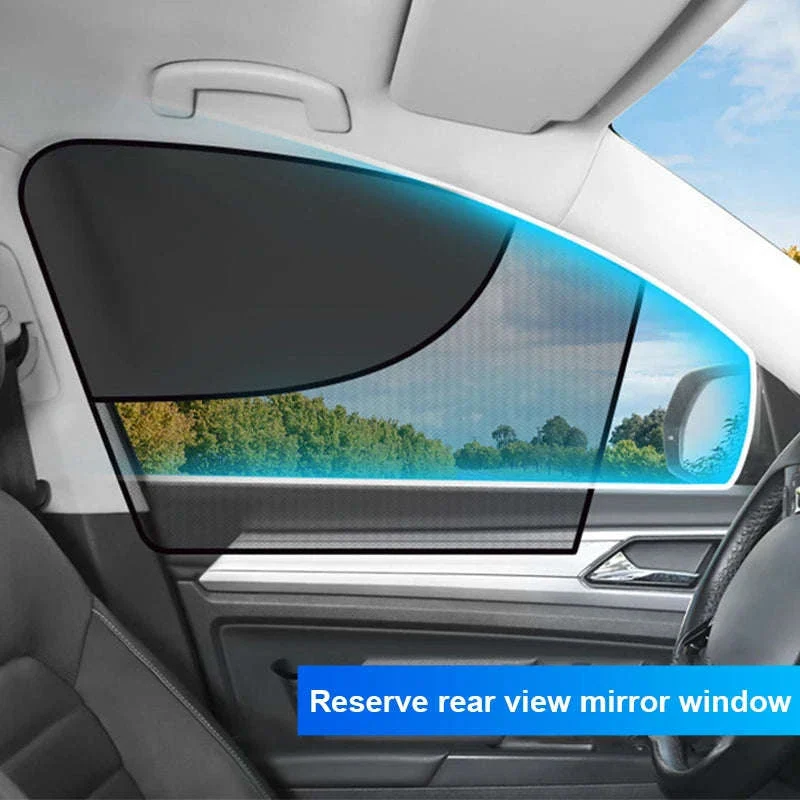 2-Piece Magnetic Double-Layer Car Side Window Sun Shade Curtain - Image 5