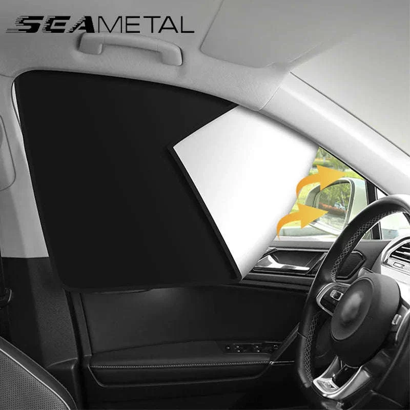 2-Piece Car Side Window Sun Shade Curtains