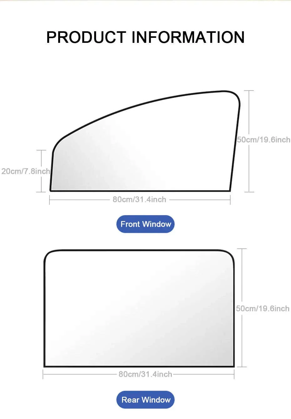 2-Piece Car Side Window Sun Shade Curtains - Image 13