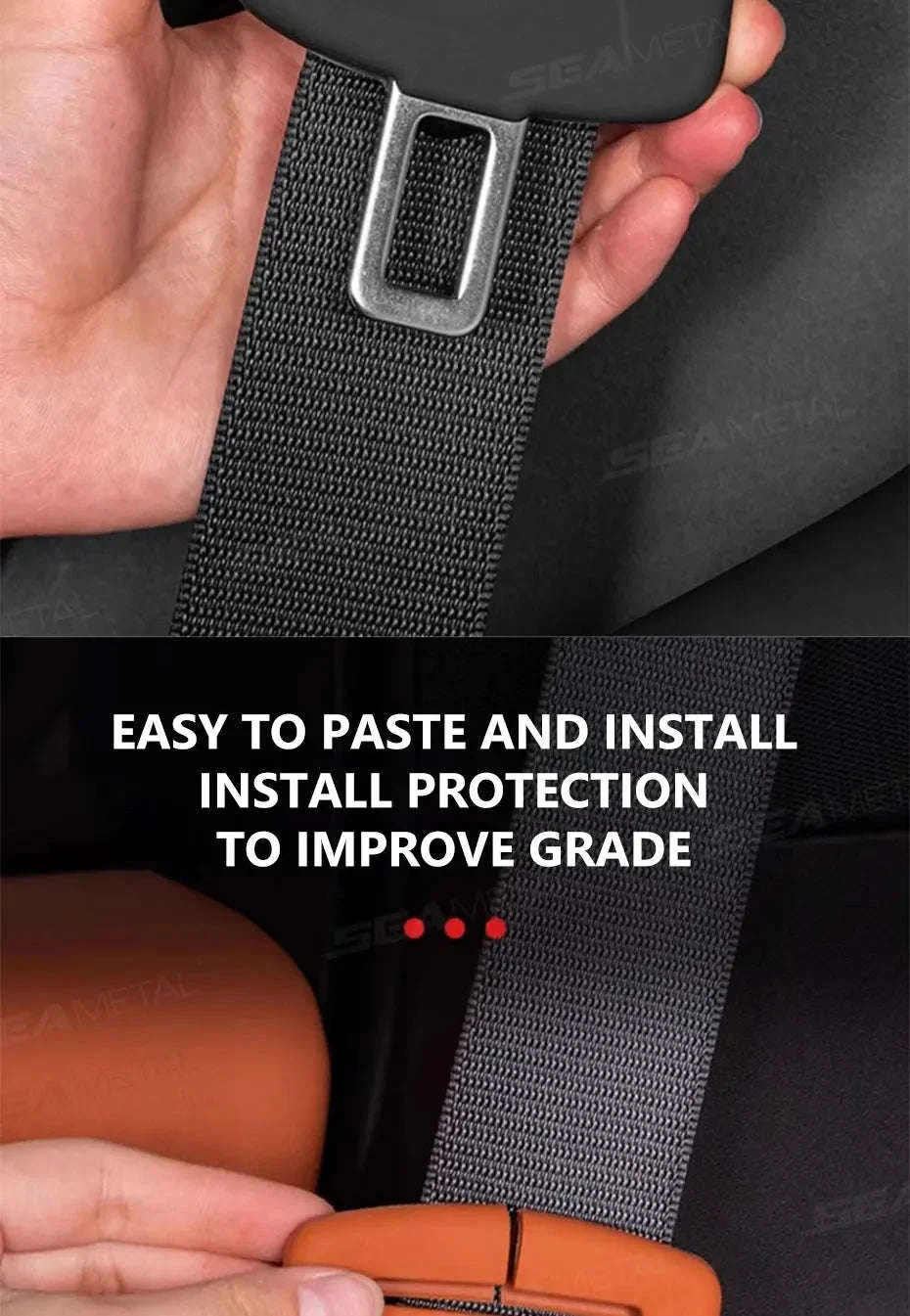 2-Piece Seat Belt Buckle Protector Rubber Cover - Image 12