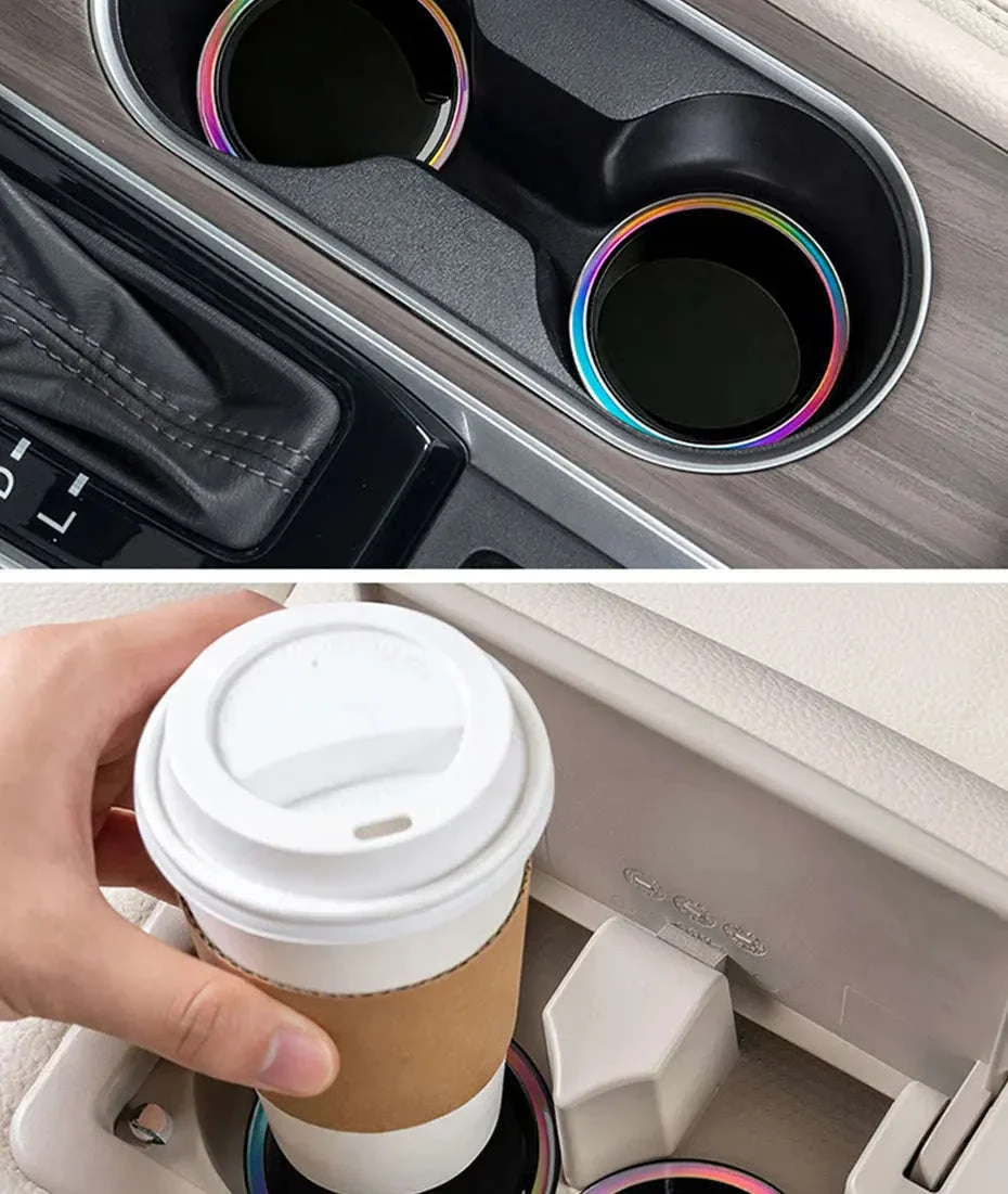 2PCS Universal Car Cup Holder Mat 7cm Silicone Anti-Slip - Image 14