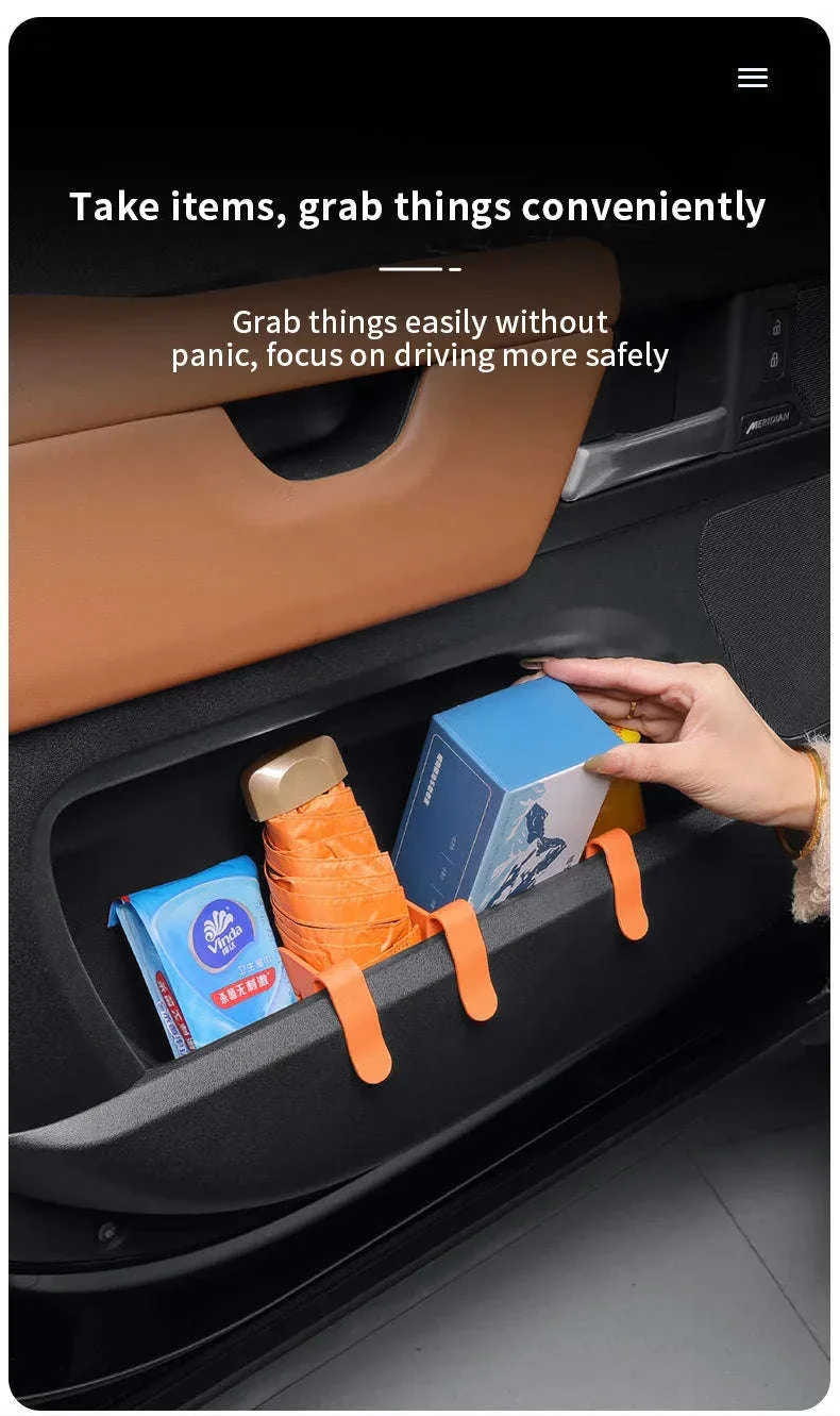 3-Piece Car Side Door Organizer Dividers Adjustable ABS Clip Storage Partition - Image 14