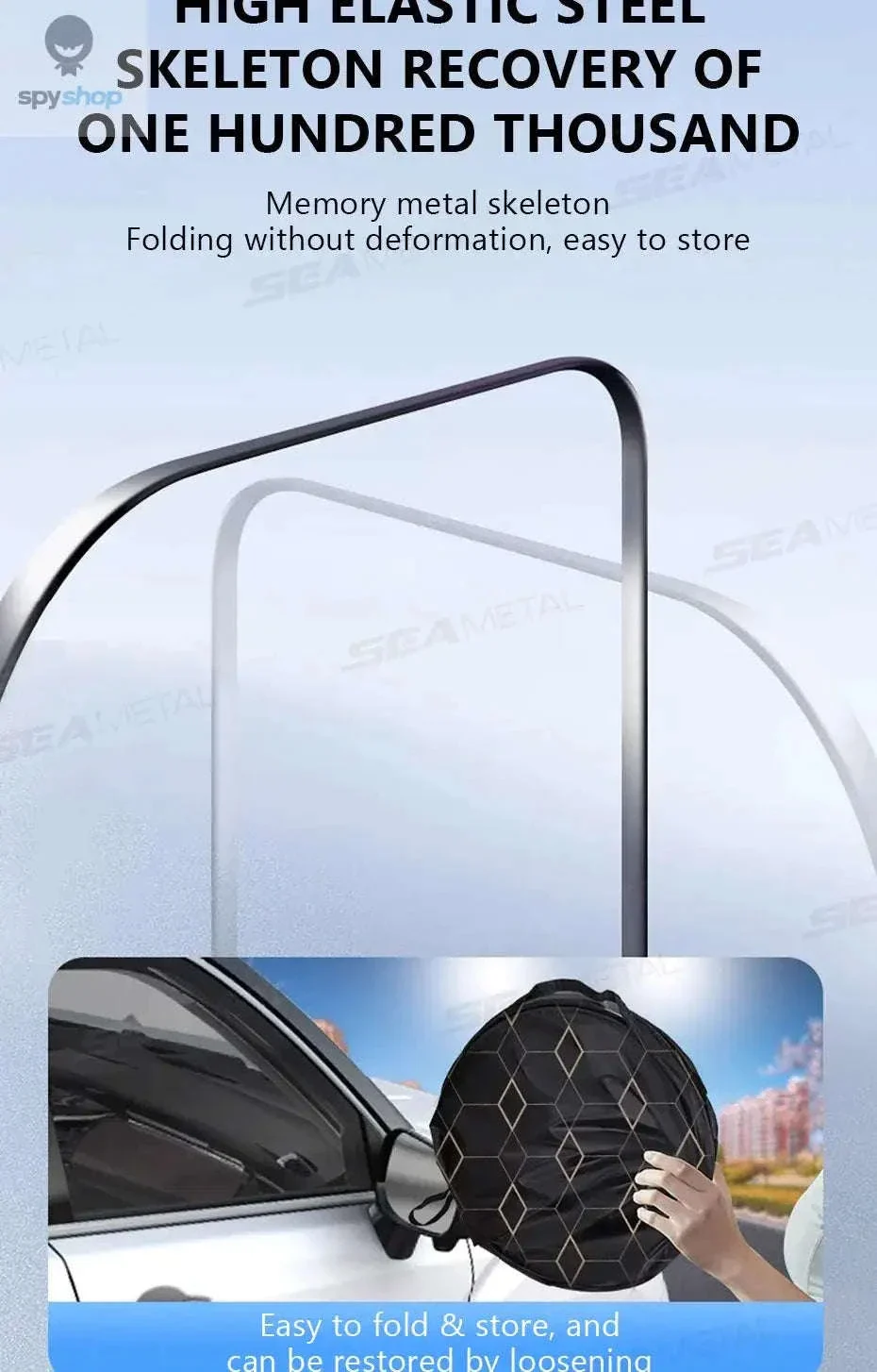 Car Windshield Sun Shade Umbrella for UV Protection and Heat Reduction - Image 13