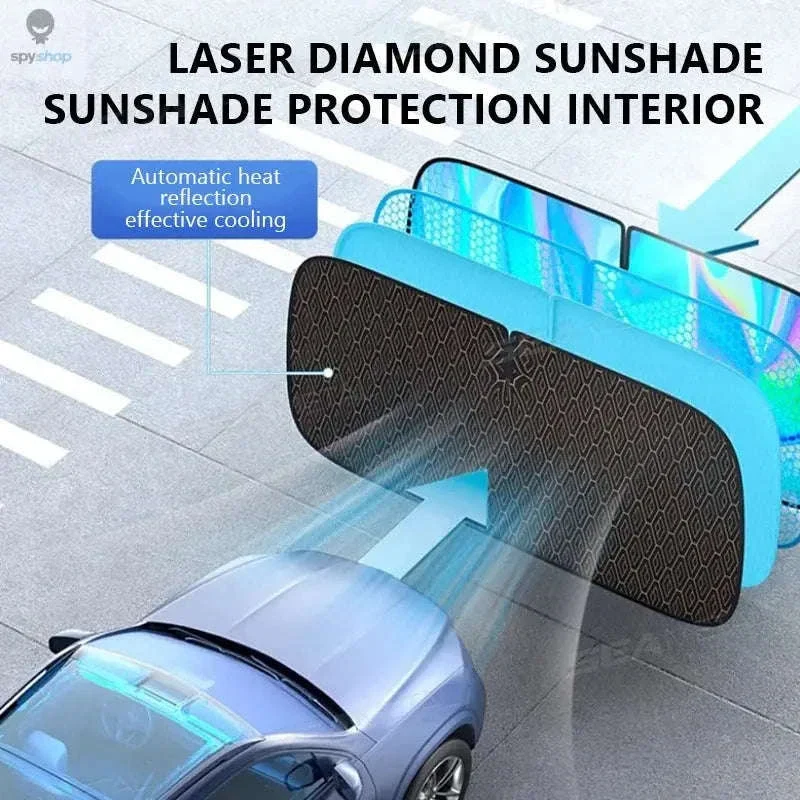 Car Windshield Sun Shade Umbrella for UV Protection and Heat Reduction - Image 3