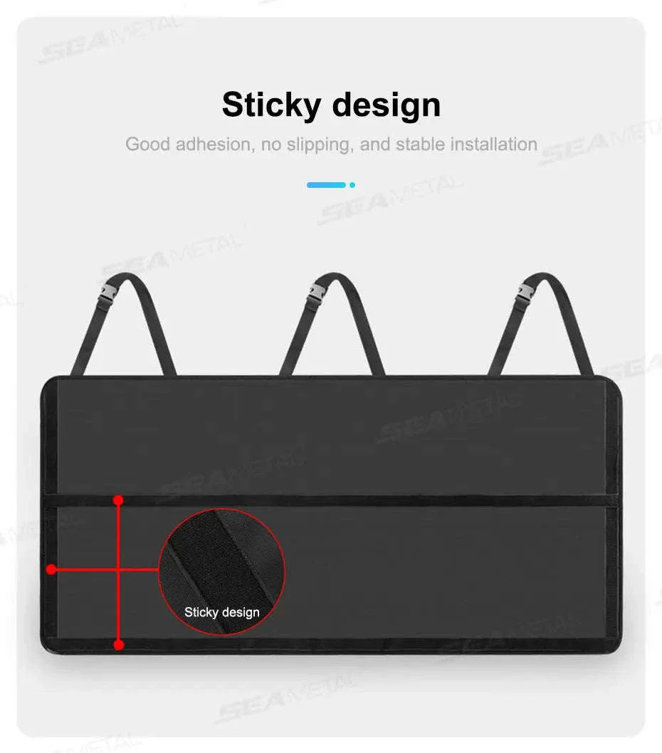 9-Pocket Car Seat Back Organizer with Zipper - Image 16
