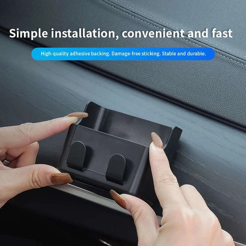 Universal Car Storage Box with Dual Hooks and Charging Port - Image 4