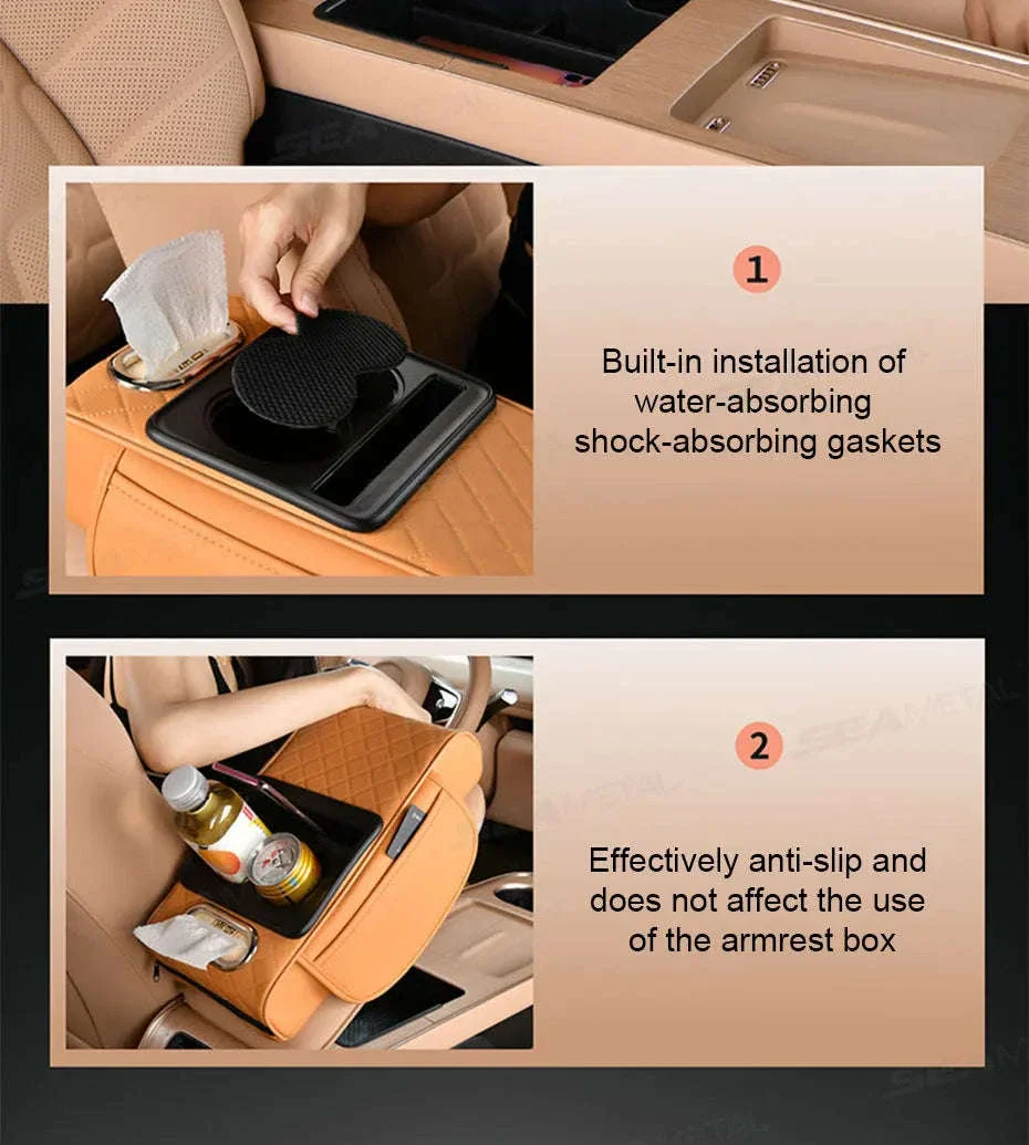 Car Armrest Cushion with Storage Organizer - Image 17