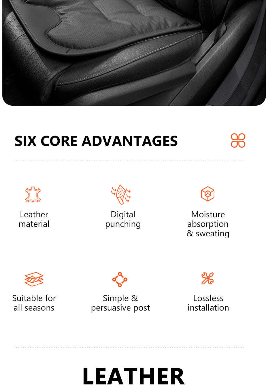 Breathable Anti-Slip Wear-Resistant Car Front Seat Cushion Cover - Image 8