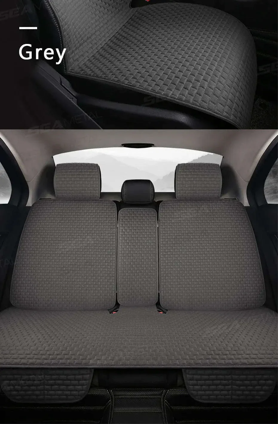 Breathable Linen Car Seat Cover - Image 18