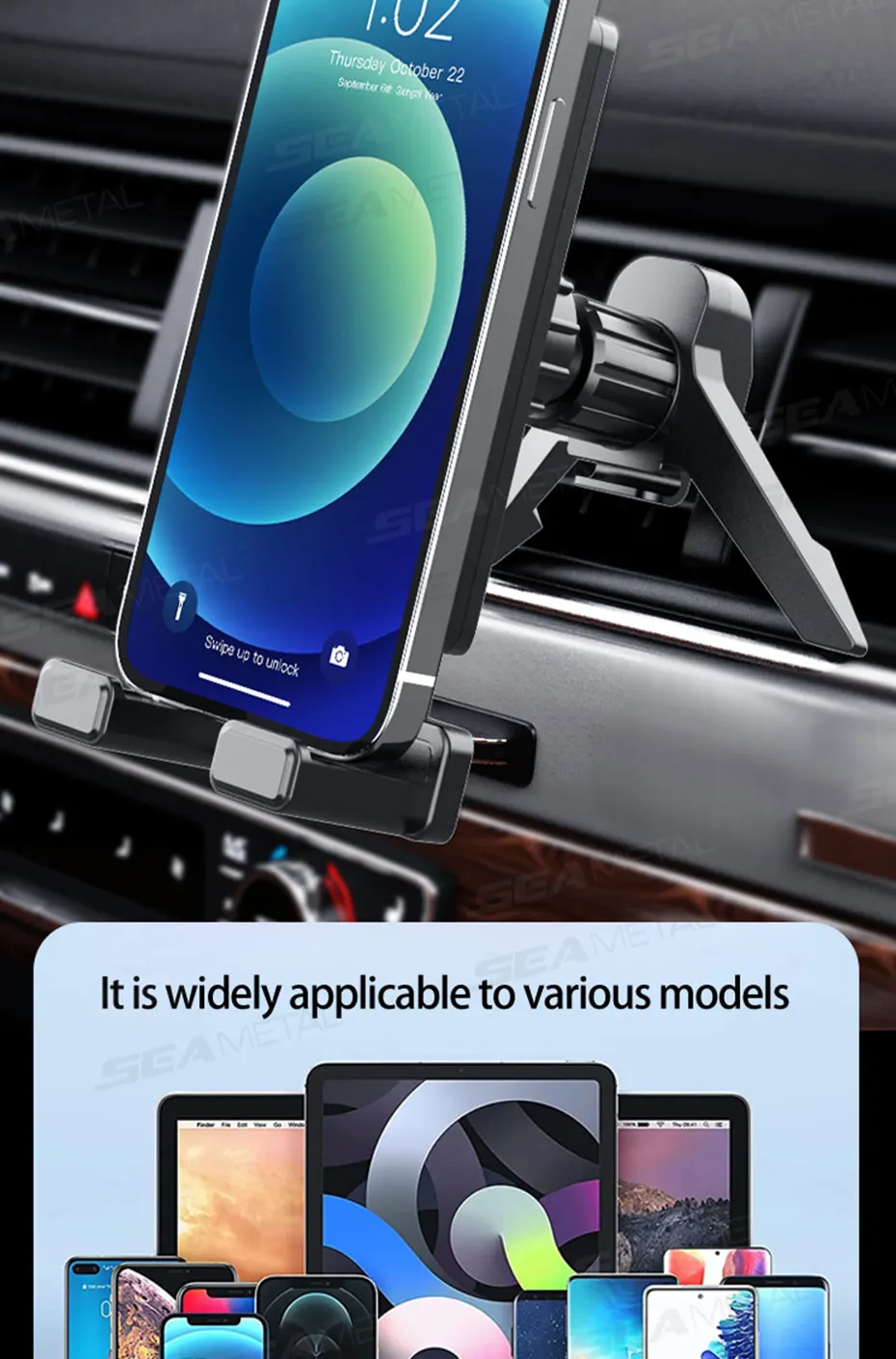 Car Air Vent Tablet Holder for 4.7-12.9 in Devices - Image 11