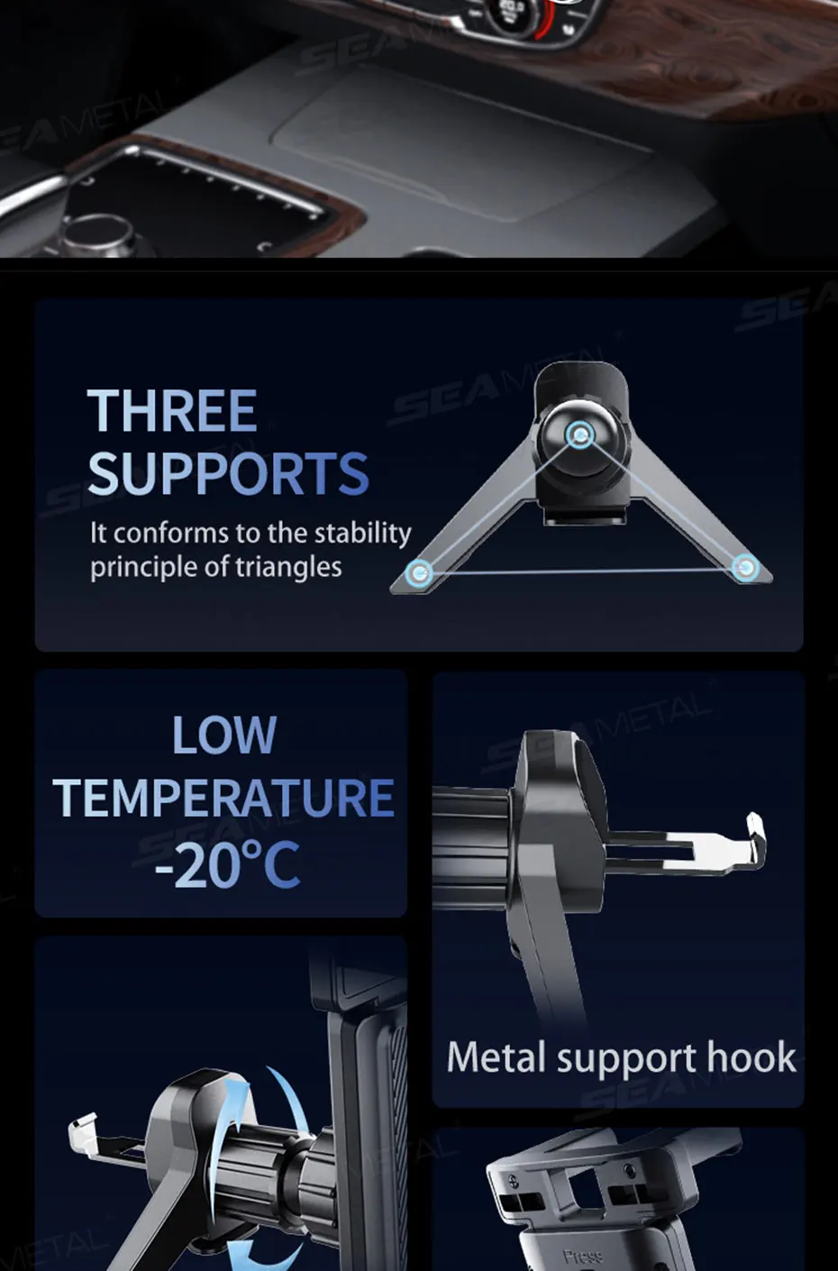 Car Air Vent Tablet Holder for 4.7-12.9 in Devices - Image 9