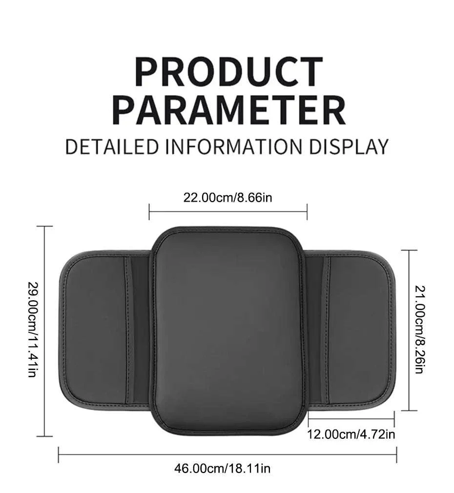 Car Arm Rest Extension Cushion with Storage Bag - Image 19