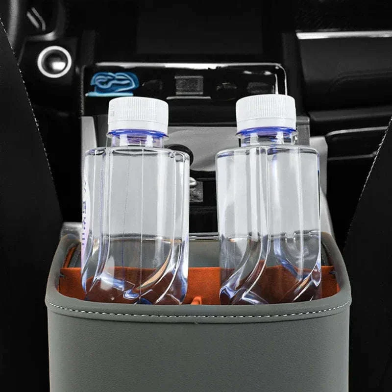 Car Armrest Box Universal Center Console Organizer PU Leather Storage Box Tissue Holder - Image 3