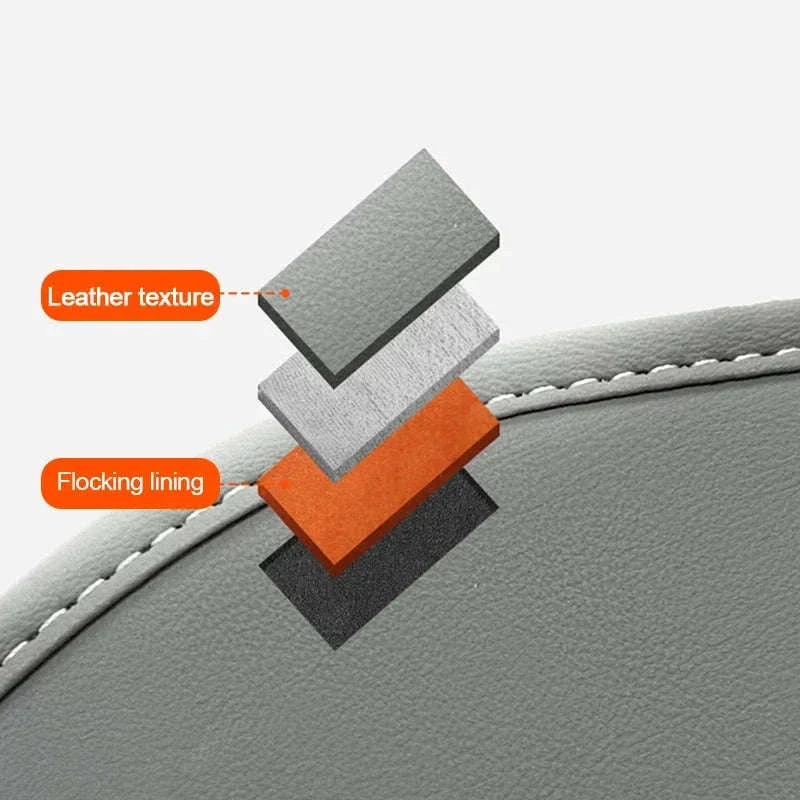 Car Armrest Box Universal Center Console Organizer PU Leather Storage Box Tissue Holder - Image 4