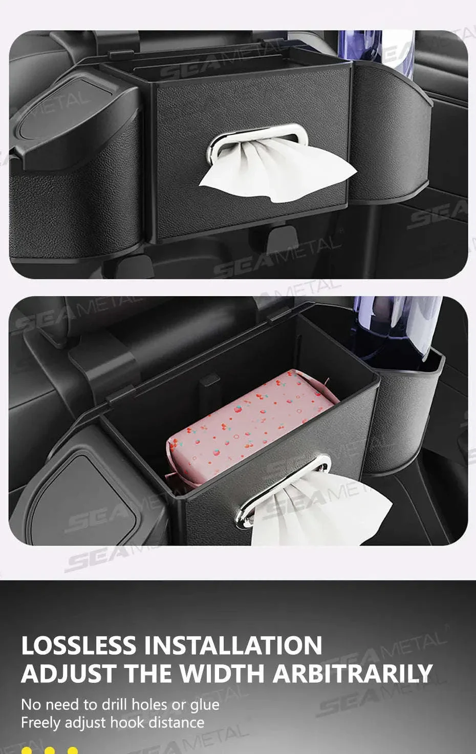 Car Back Seat Organizer with Cup Holder and Hooks - Image 11