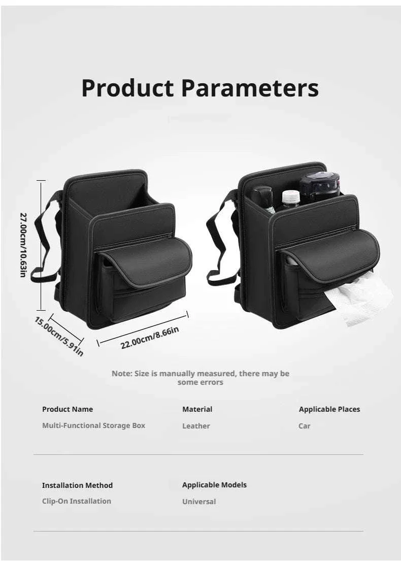 Car Back Seat Organizer Tissue Holder Storage Bag - Image 16