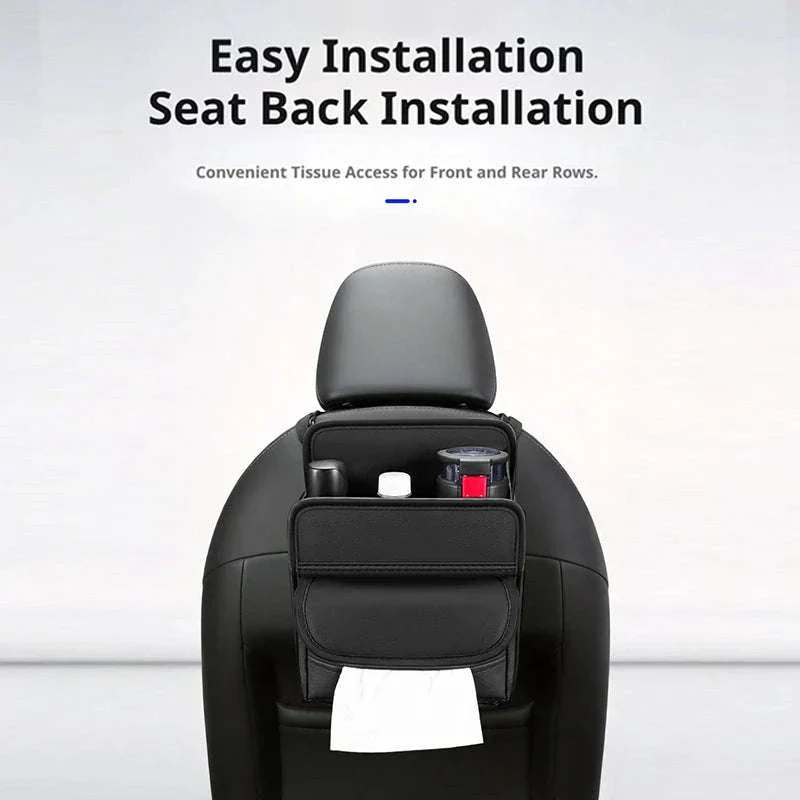 Car Back Seat Organizer Tissue Holder Storage Bag - Image 2