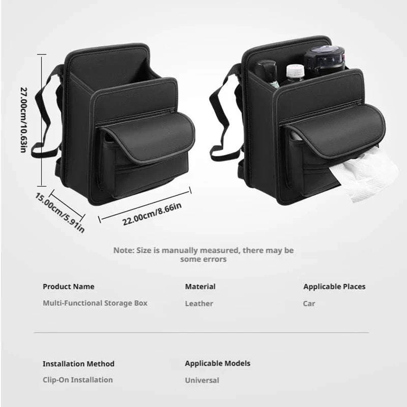 Car Back Seat Organizer Tissue Holder Storage Bag - Image 4