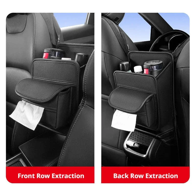 Car Back Seat Organizer Tissue Holder Storage Bag - Image 5