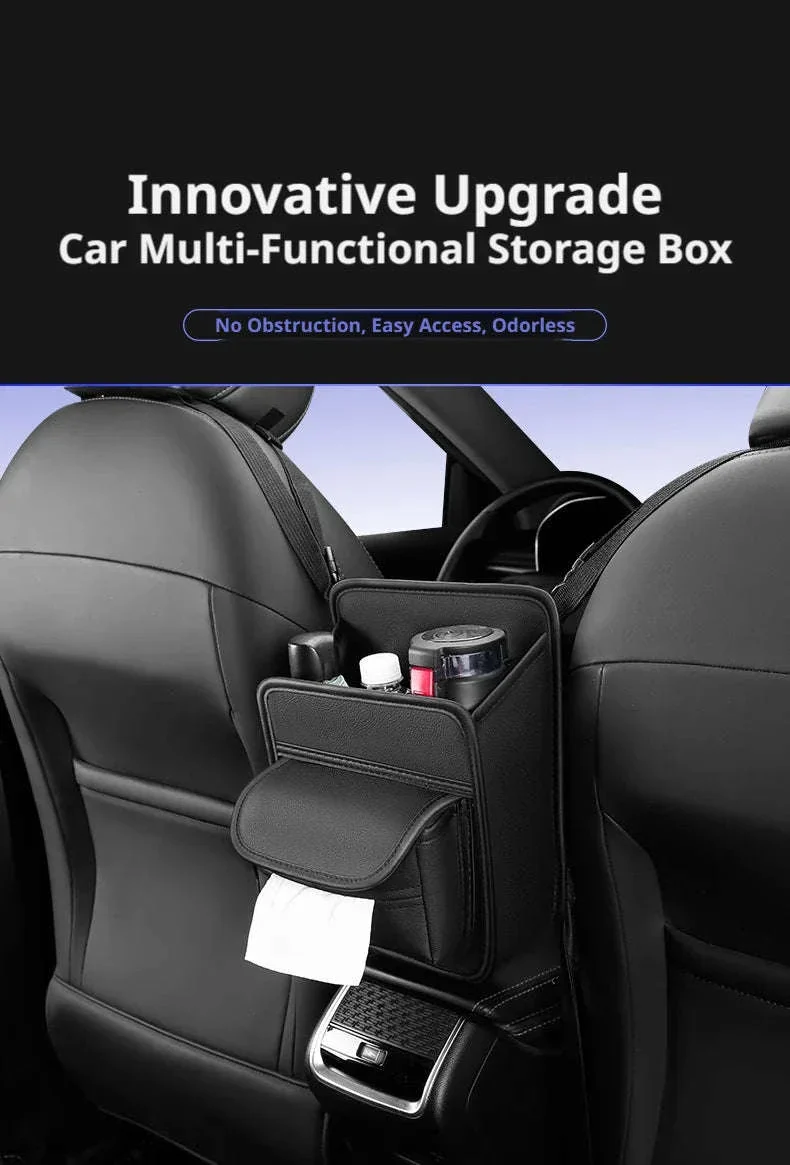 Car Back Seat Organizer Tissue Holder Storage Bag - Image 7