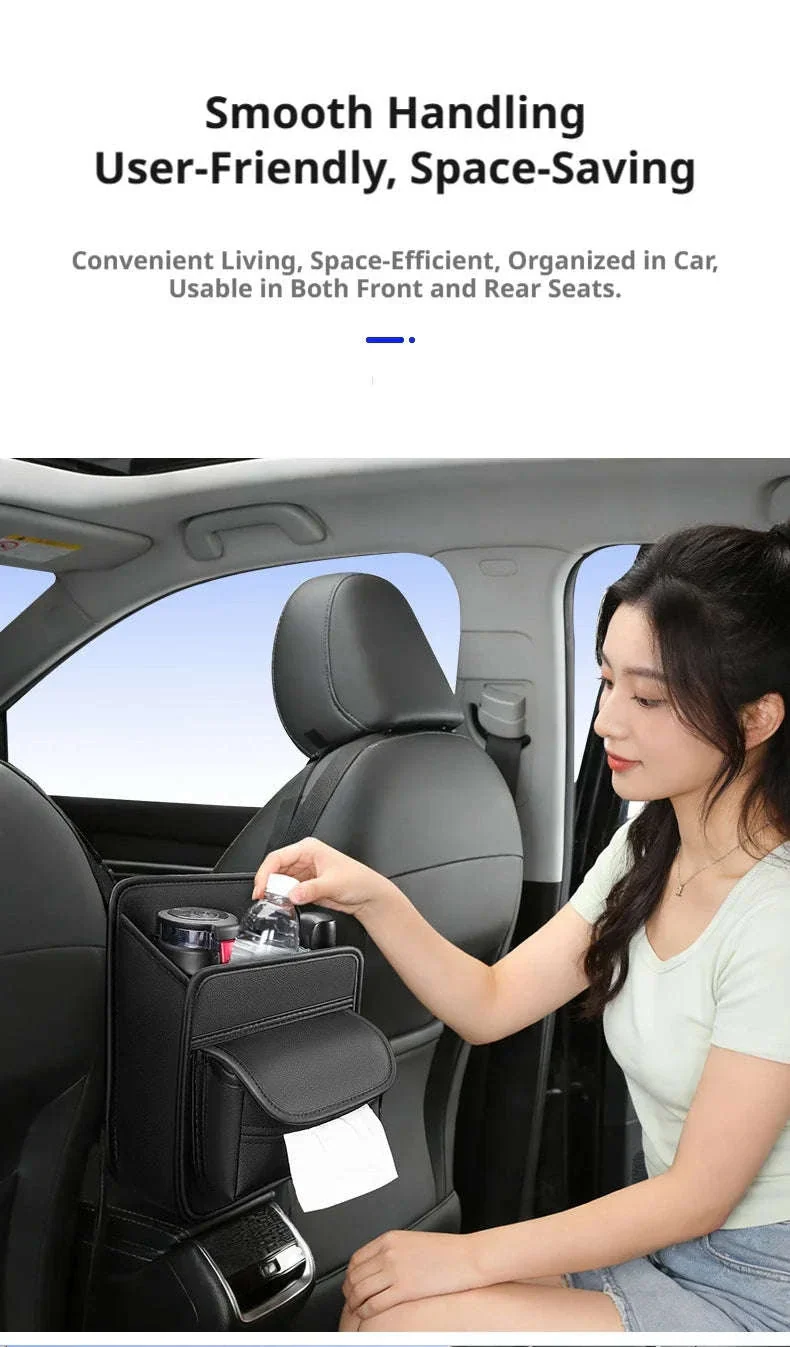 Car Back Seat Organizer Tissue Holder Storage Bag - Image 8