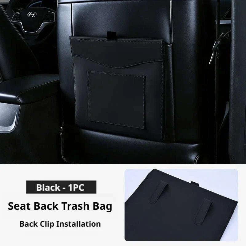 Car Back Seat Trash Bin with Lid, Leakproof Seatback Organizer - Image 20