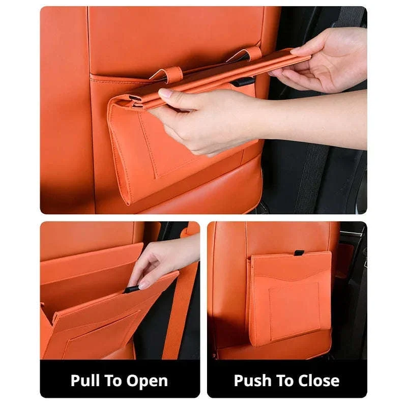 Car Back Seat Trash Bin with Lid, Leakproof Seatback Organizer - Image 5