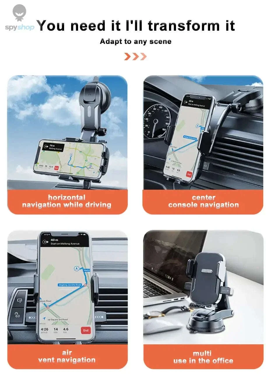 Car Dashboard Phone Mount for Steady Hands-Free Viewing - Image 10