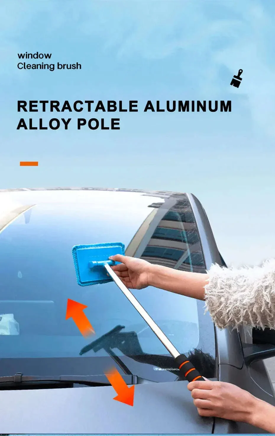 Telescopic Car Windshield Cleaning Brush for Clear Glass - Image 10
